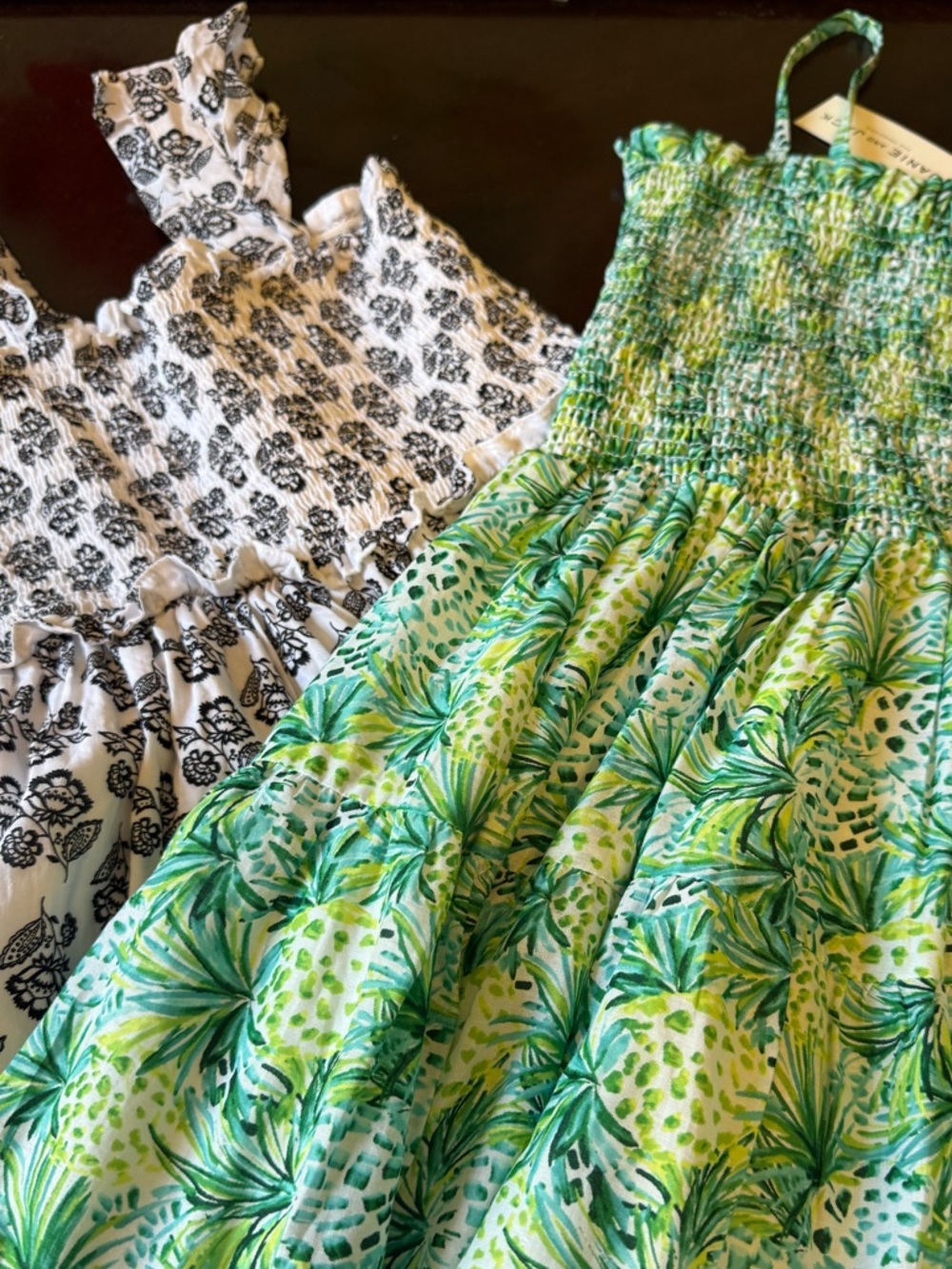 Janie and Jack Lot of 2 Girls Dress Smocked Sun Dresses Size 14